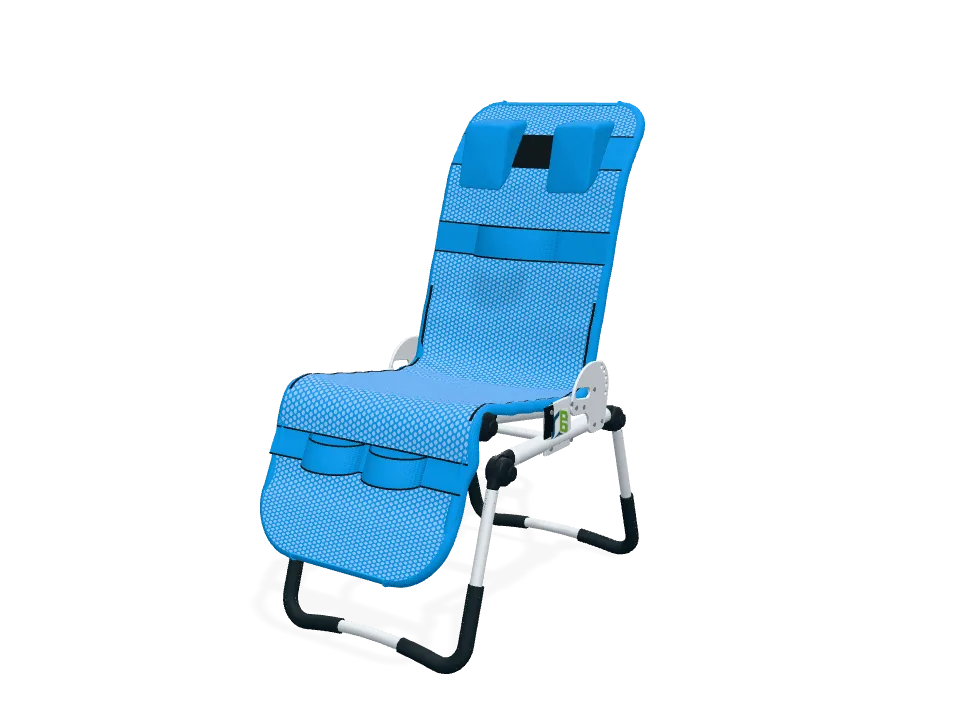 Light pediatric bath chair, upright